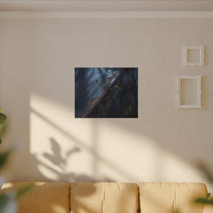 Rust Patina Canvas Art | Spring Dark Japandi Shadow Zen Art