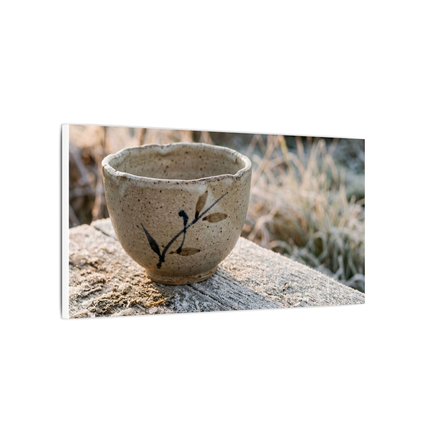Golden Hour Ceramic Bowl Canvas Art - Japandi Ma