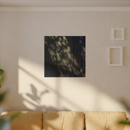 Ma Incense Smoke Canvas Art - Dark Japandi Dark Texture