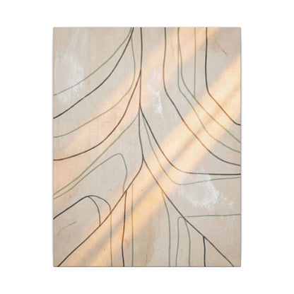 Shoji Screen Minimal Line Canvas Art | Warm Japandi Art