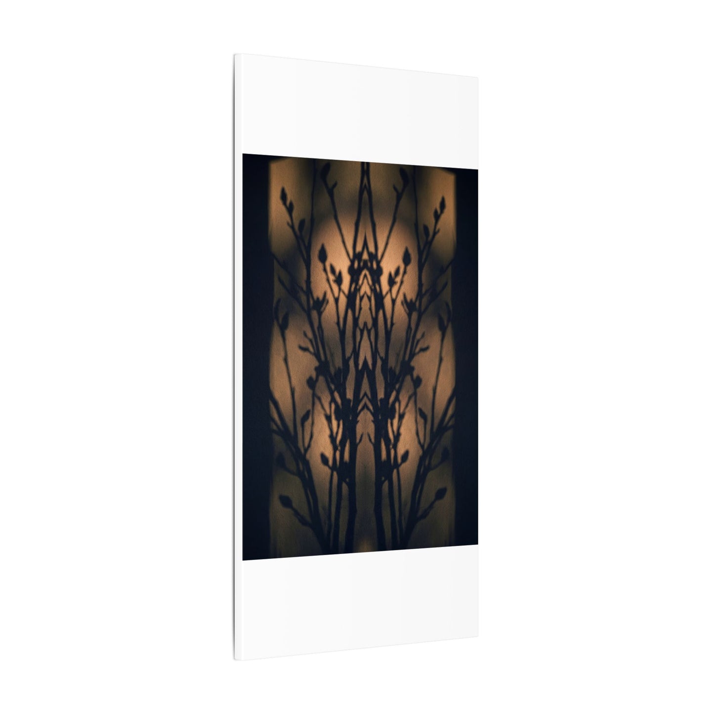Dark Japandi Shadow Play in Golden Hour | Shadow Zen Canvas Art