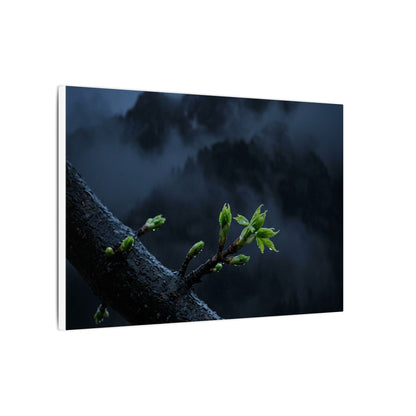 Moonlight Mountain Mist Canvas Art - Dark Japandi Kanso