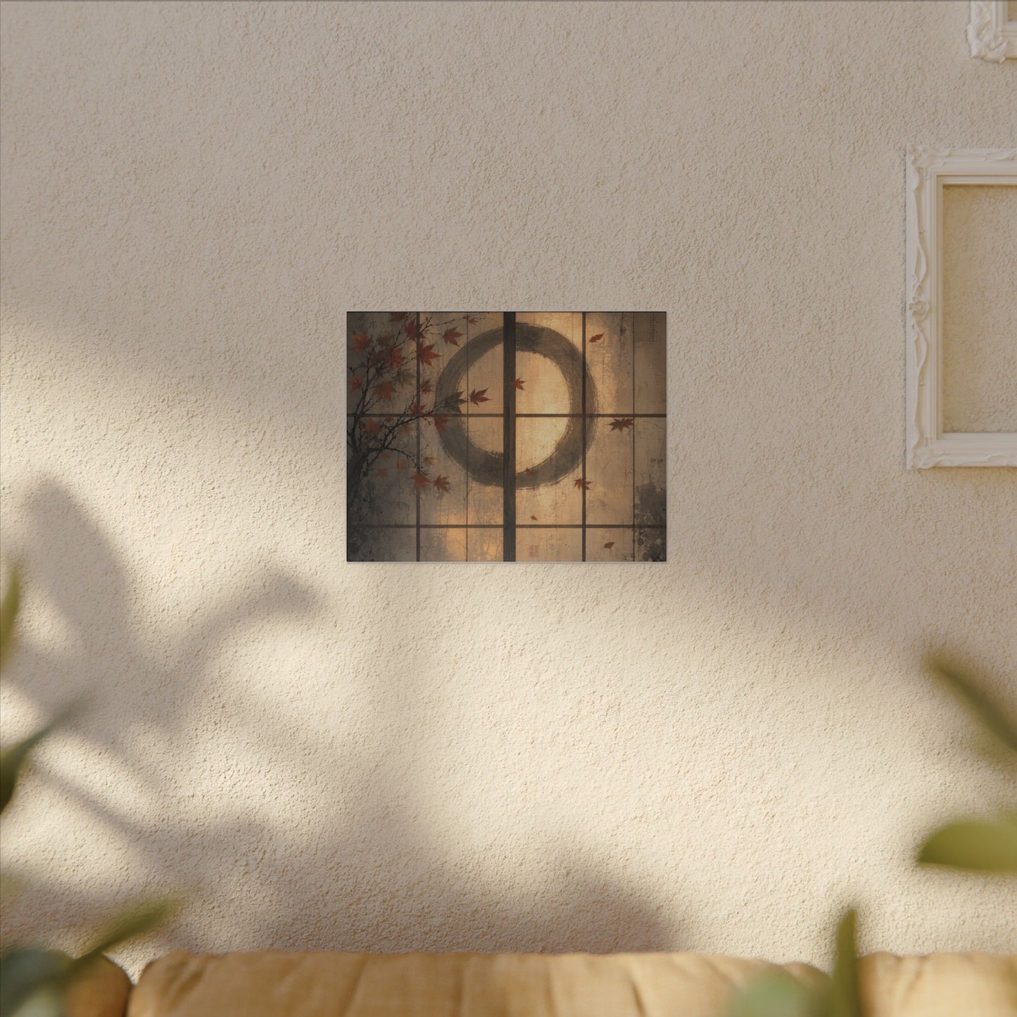 Shoji Screen Texture Canvas Art | Earthy Japandi Art