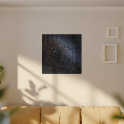 Spring Rock Garden Charcoal Ink Canvas Art | Bold Decor