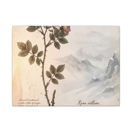 Winter Mountain Mist Herbarium Canvas Art | Earthy Decor