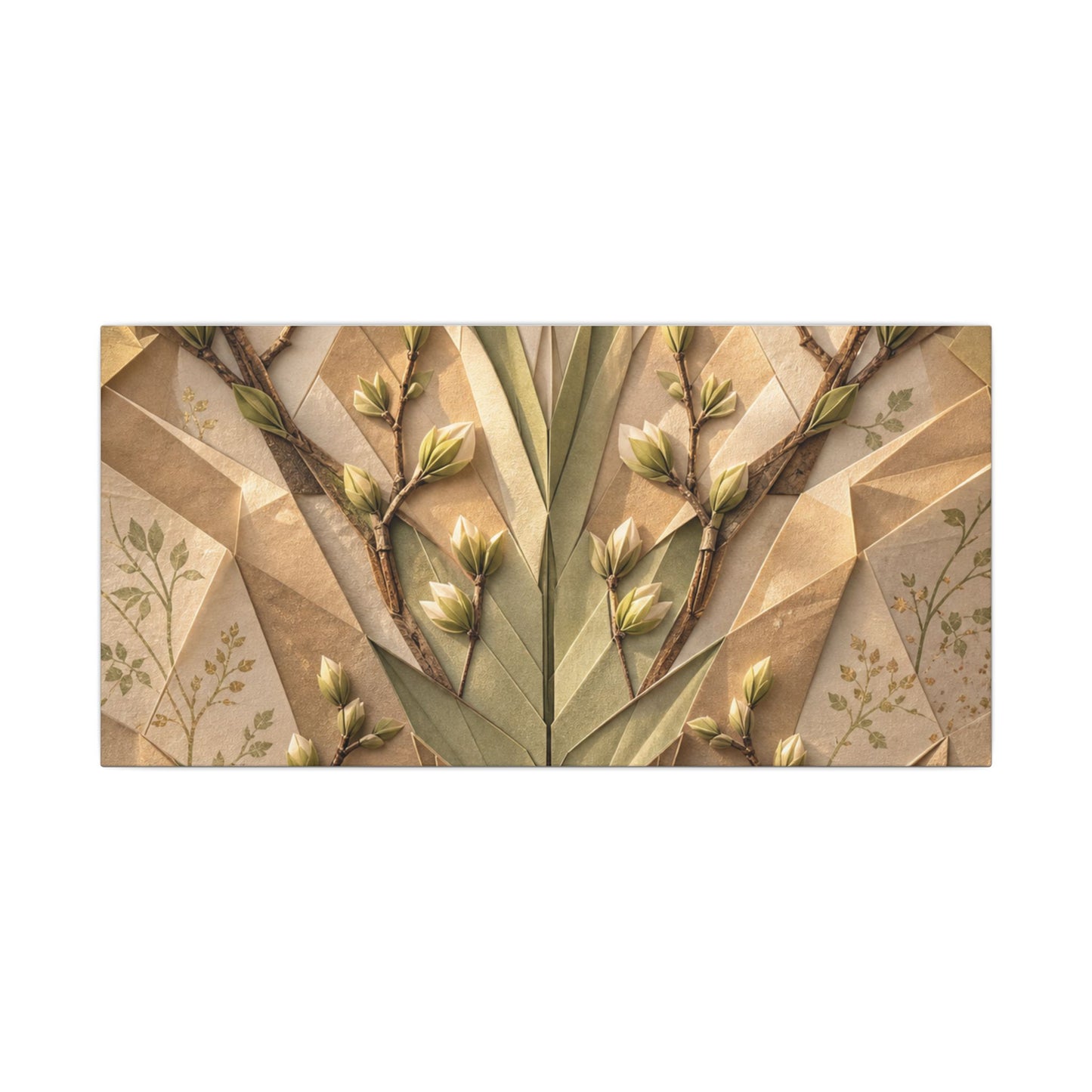 Kanso Paper Fold Canvas Art - Japandi Japanese Pattern