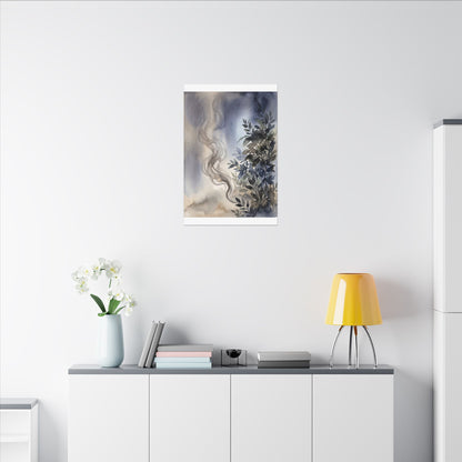 Incense Smoke Summer Canvas Art | Japandi Cozy Design