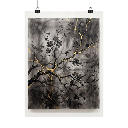 Cherry Blossom Summer Wall Art Print | Kintsugi Beautiful Design Art Print