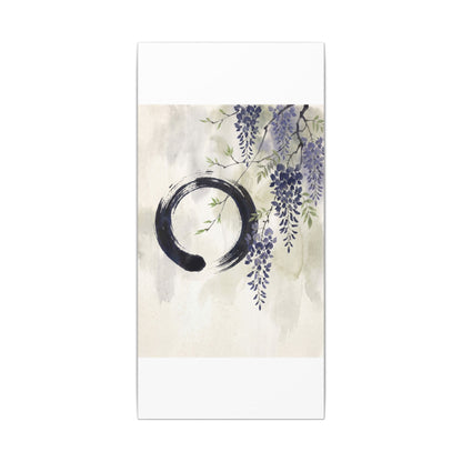 Wisteria Enso Canvas Art | Serene Zen Art