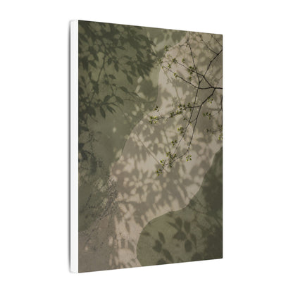 Neutral Shadow Play Canvas Art - Japanese Pattern Japandi