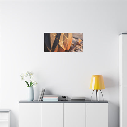 Paper Fold Gold Repair Canvas Art | Philosophical Kintsugi Art