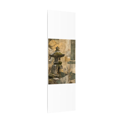 Elegant Stone Lantern Canvas Art - Texture Japandi