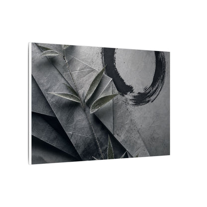Winter Paper Fold Enso Canvas Art | Serene Decor