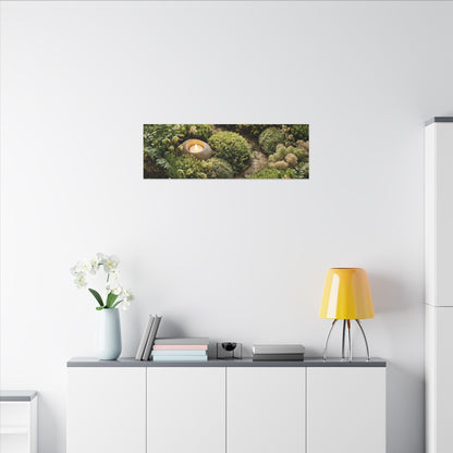 Moss Close Up Japanese Pattern Canvas Art | Neutral Japandi Art