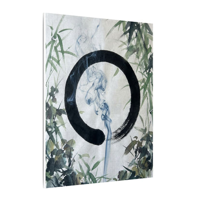 Zen Incense Smoke in Moonlight | Enso Canvas Art