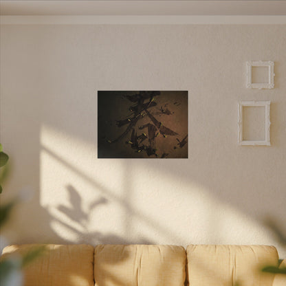 Calligraphy Shadow Zen Canvas Art | Bold Dark Japandi Art