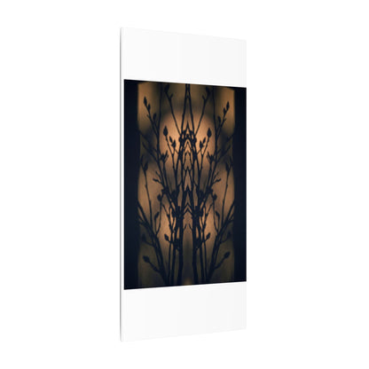 Dark Japandi Shadow Play in Golden Hour | Shadow Zen Canvas Art
