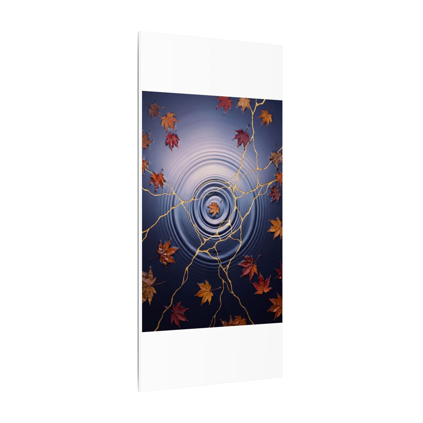 Kintsugi Water Ripple in Dawn | Gold Vein Canvas Art