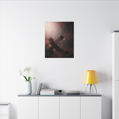 Moody Ink Brushstroke Canvas Art - Moody Minimal Dark Japandi