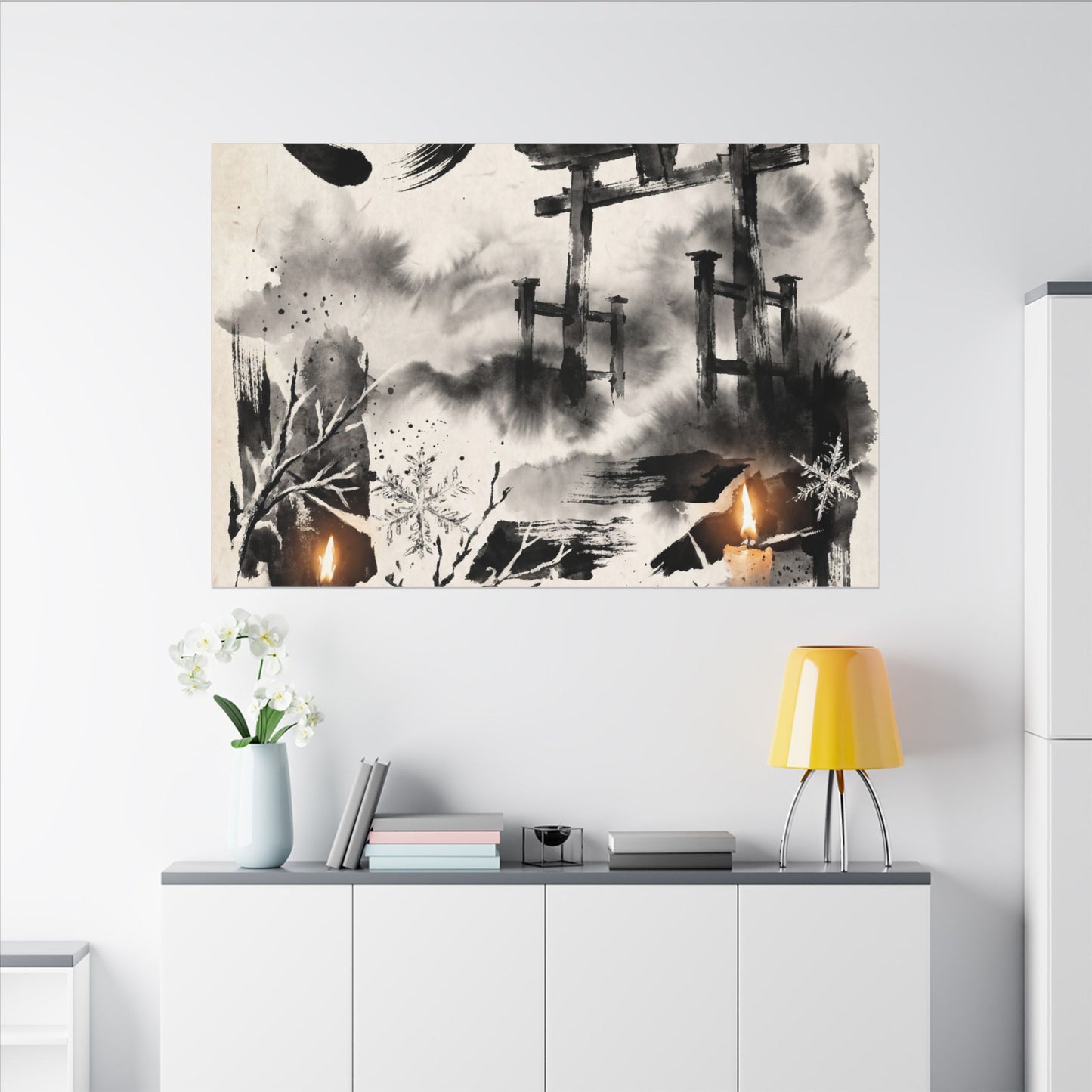 Candlelight Torii Gate Canvas Art - Zen Datsuzoku