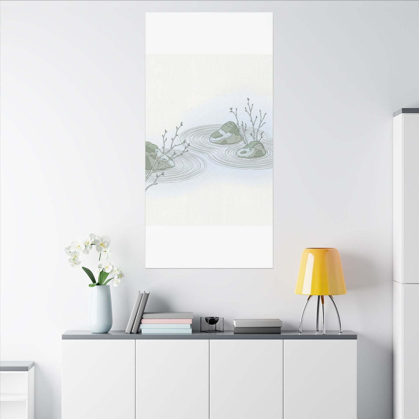 Moonlight Rock Garden Canvas Art - Japandi Ma