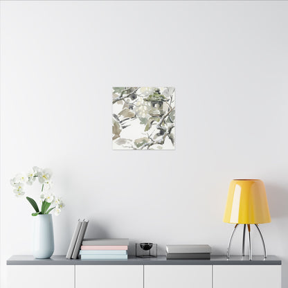 Elegant Stone Lantern Canvas Art - Watercolor Japandi