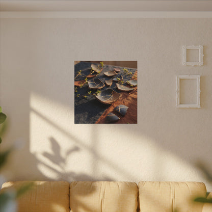 Spring Broken Pottery Gold Vein Canvas Art | Philosophical Decor
