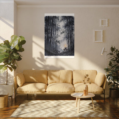 Tranquil Bamboo Grove Canvas Art - Sumi E Zen