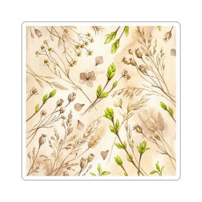 Kanso Dried Flowers Sticker - Japandi Watercolor