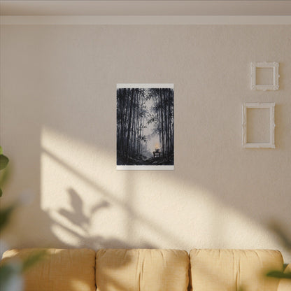 Tranquil Bamboo Grove Canvas Art - Sumi E Zen