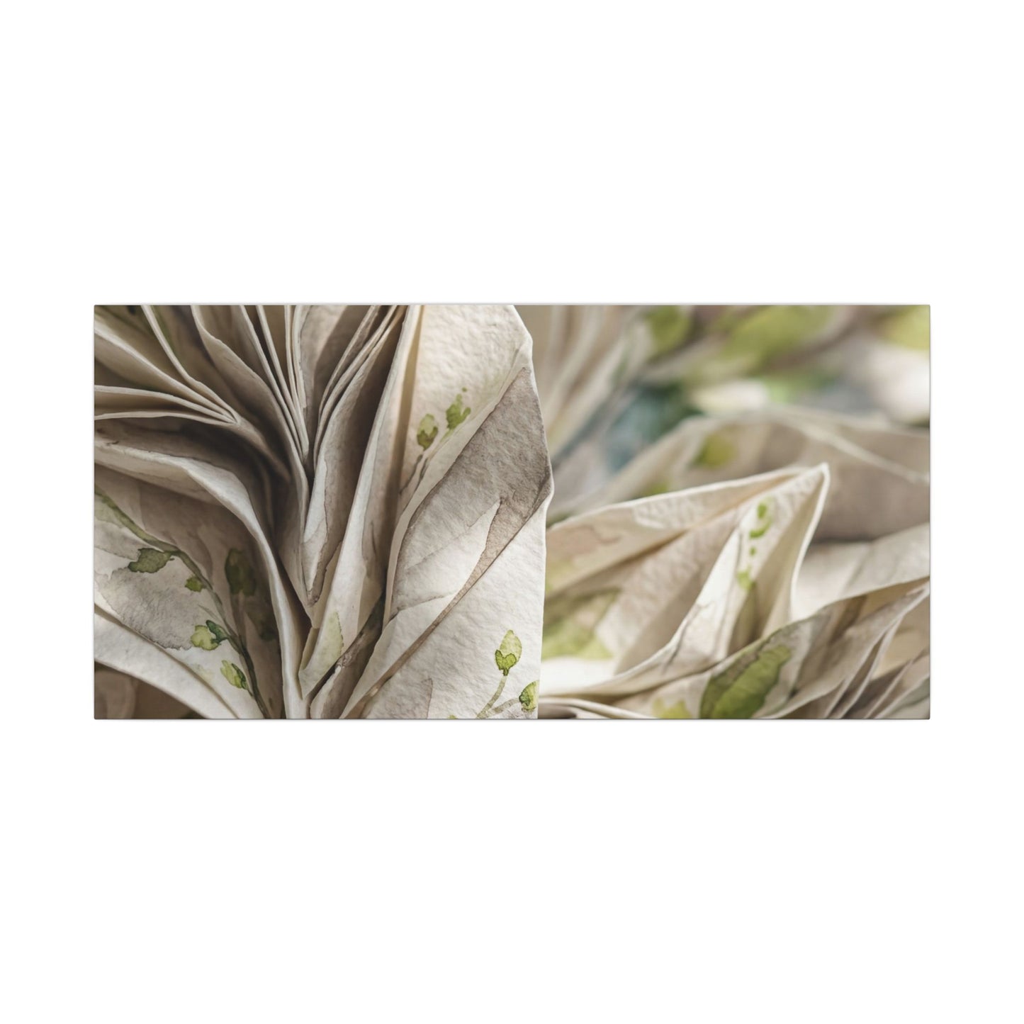 Fukinsei Paper Fold Canvas Art - Japandi Watercolor