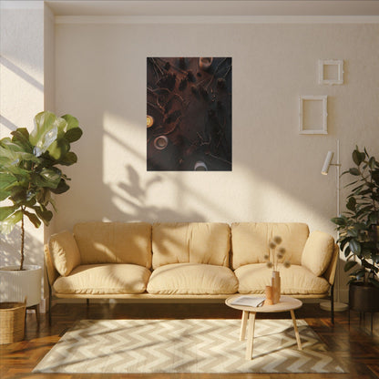 Dried Flowers Canvas Art | Winter Dark Japandi Moody Minimal Art