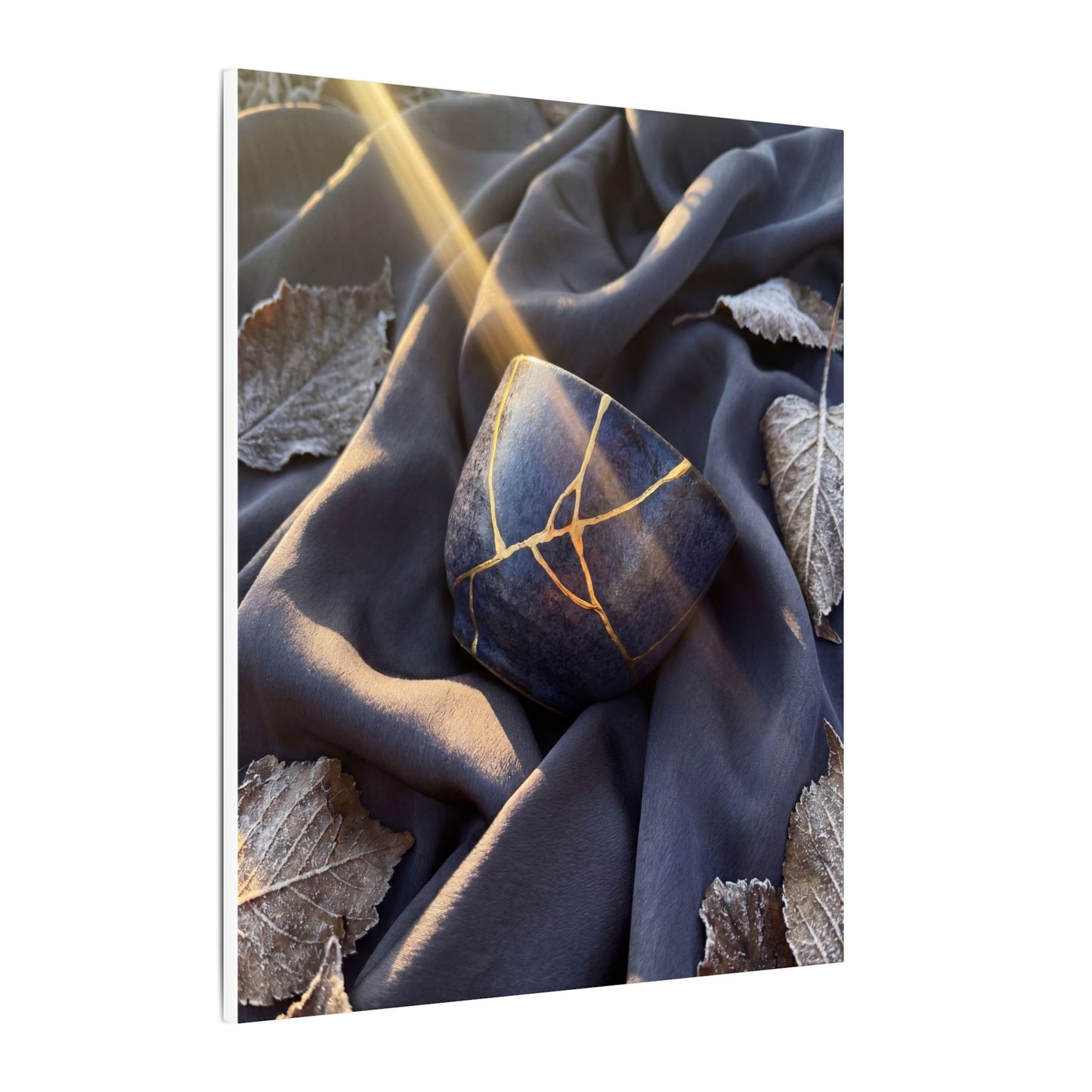 Winter Silk Drape Gold Repair Canvas Art | Artful Decor