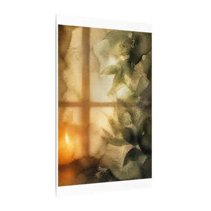 Cozy Shoji Screen Canvas Art - Watercolor Japandi
