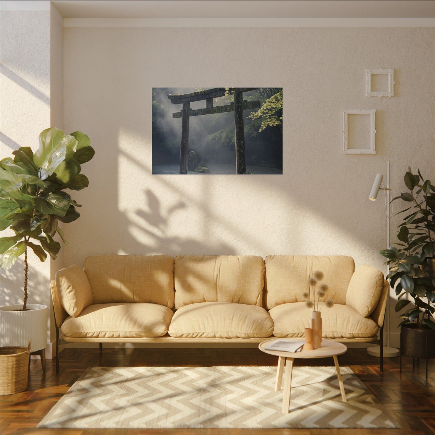 Torii Gate Canvas Art | Spring Zen Karesansui Art