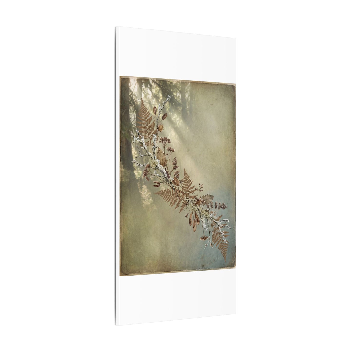 Winter Dried Flowers Forest Whimsy Canvas Art | Earthy Decor