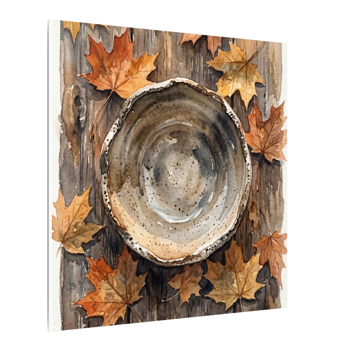 Ma Ceramic Bowl Canvas Art - Japandi Watercolor