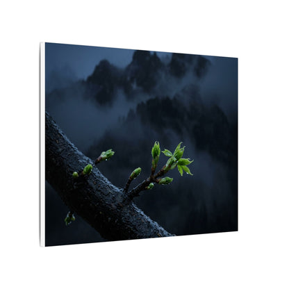 Moonlight Mountain Mist Canvas Art - Dark Japandi Kanso
