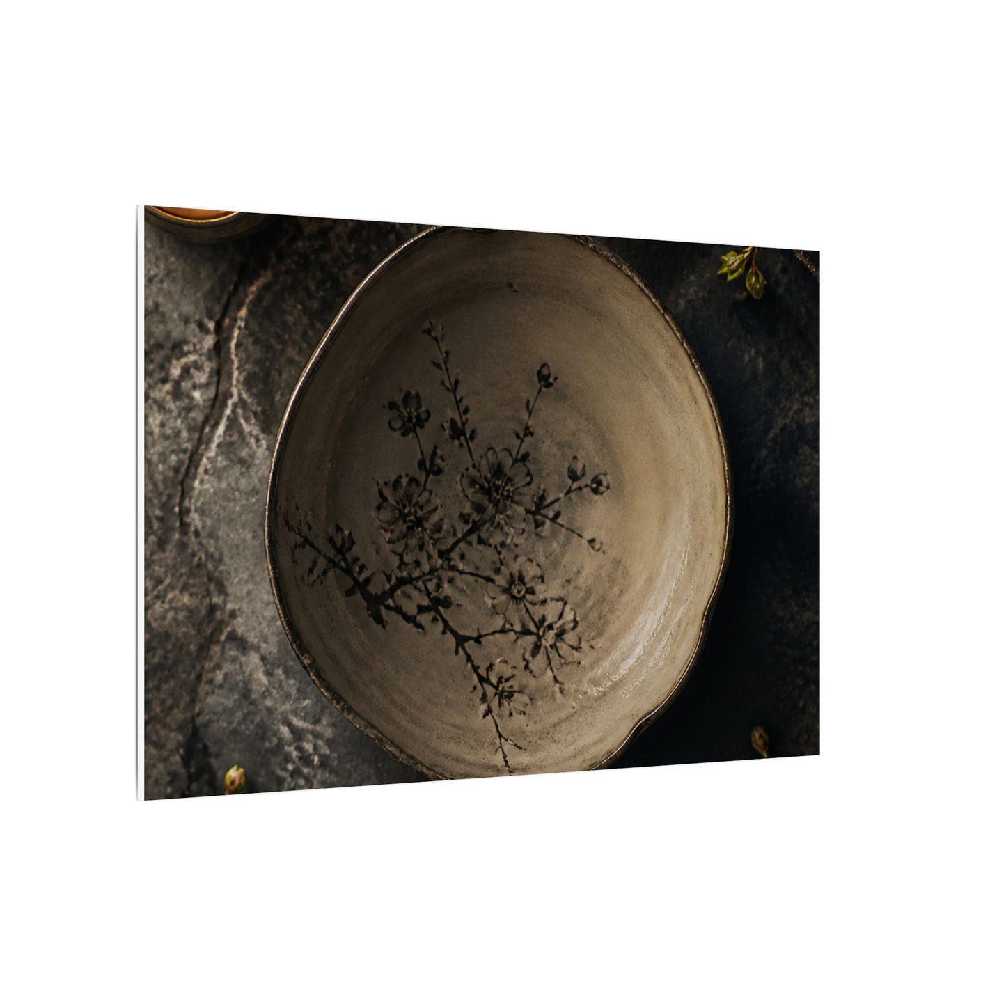 Ceramic Bowl Spring Canvas Art | Japandi Earthy Design