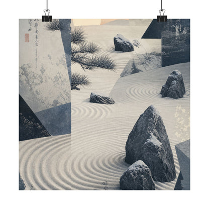 Dawn Rock Garden Wall Art Print - Zen Seijaku