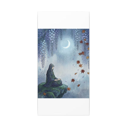Zen Wisteria in Moonlight | Ukiyo E Inspired Canvas Art