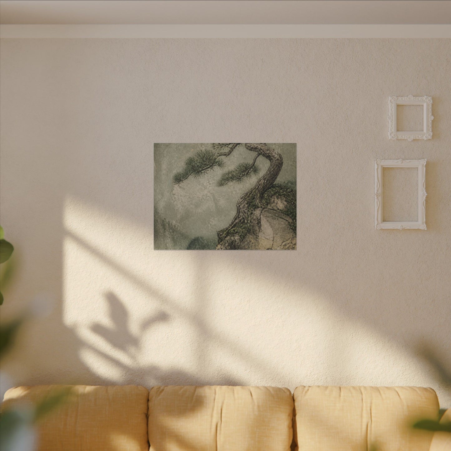 Fukinsei Pine Tree Canvas Art - Japandi Texture