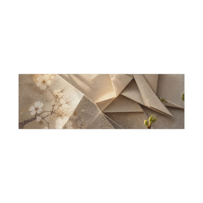 Golden Hour Paper Fold Canvas Art - Japandi Fukinsei