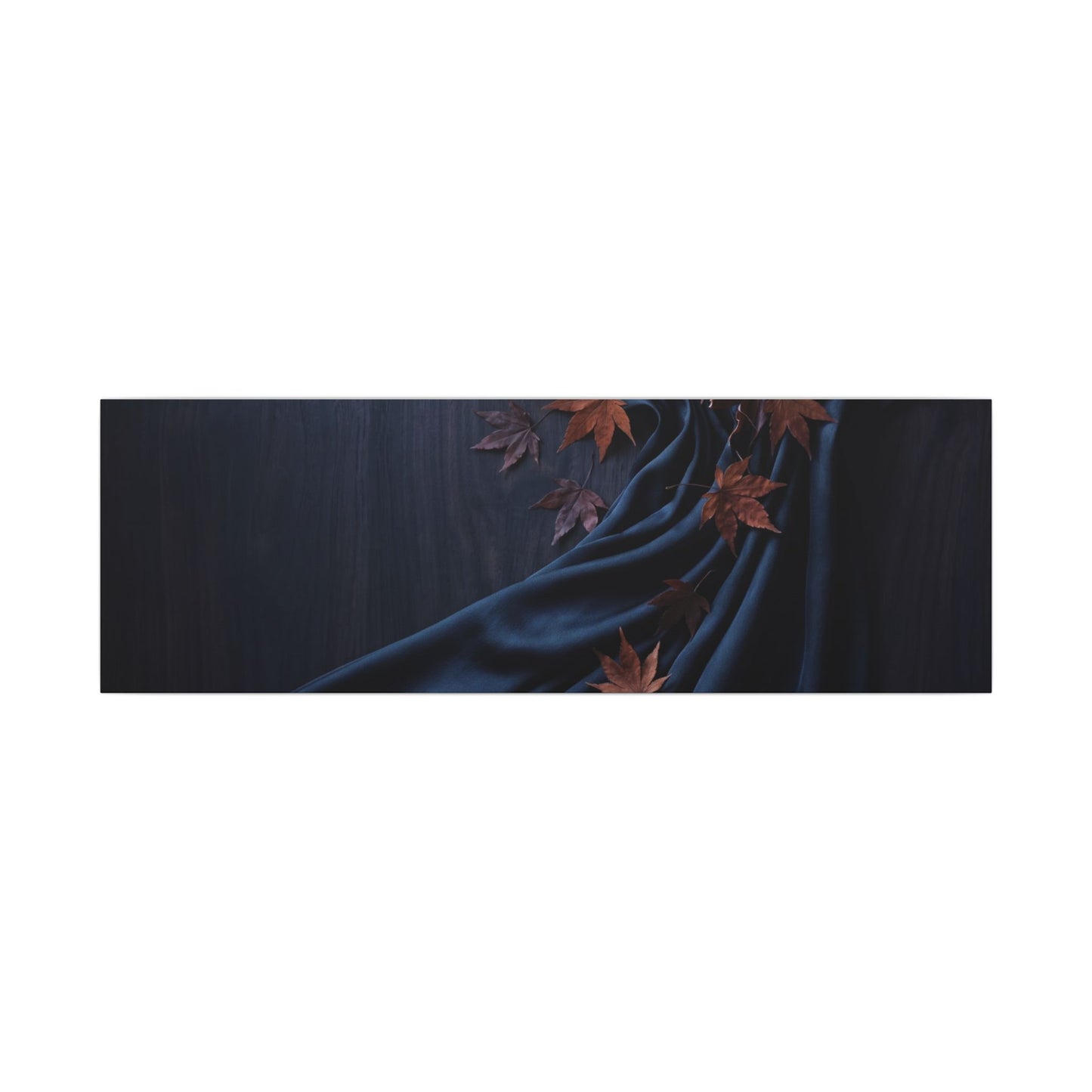 Silk Drape Autumn Canvas Art | Dark Japandi Sophisticated Design