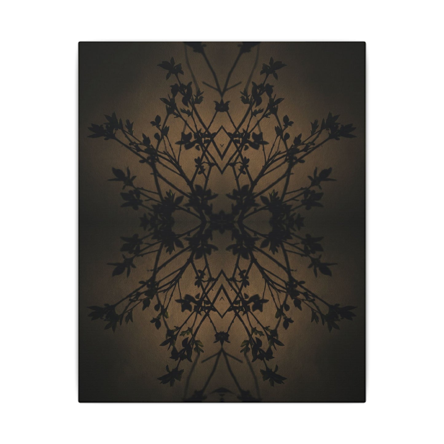 Golden Hour Shadow Play Canvas Art - Dark Japandi Seijaku