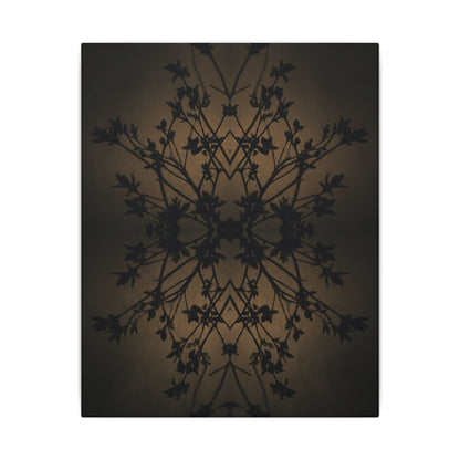 Golden Hour Shadow Play Canvas Art - Dark Japandi Seijaku