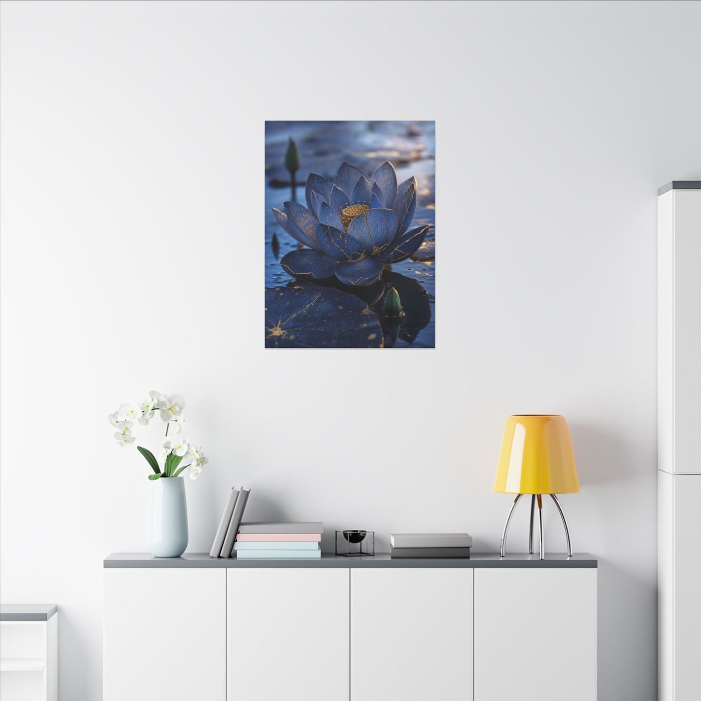 Kintsugi Lotus Flower in Dawn | Broken Beauty Canvas Art