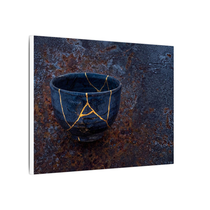 Rust Patina Winter Canvas Art | Kintsugi Healing Design