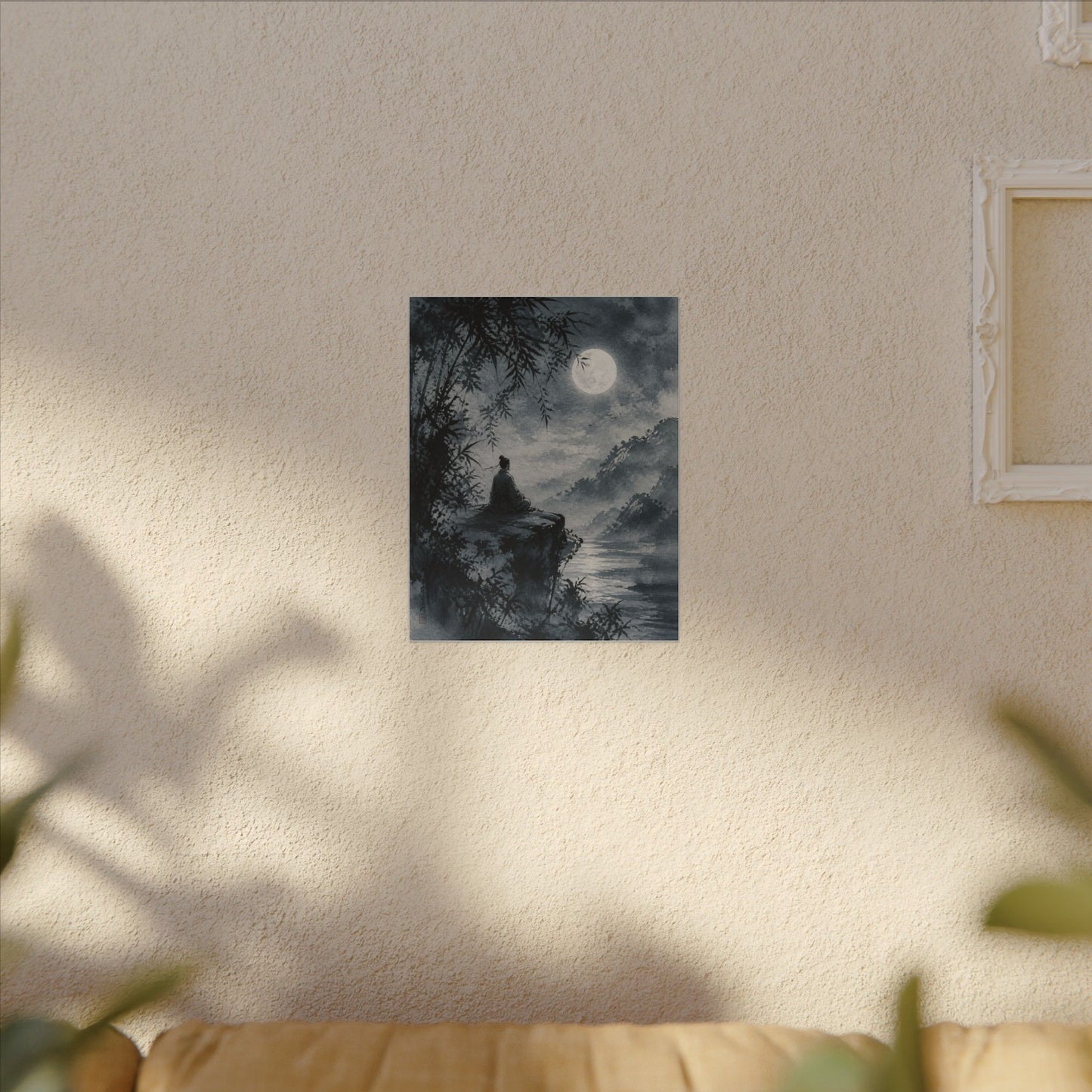 Ink Brushstroke Sumi E Canvas Art | Serene Zen Art