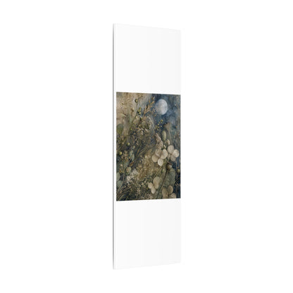 Japandi Dried Flowers in Moonlight | Watercolor Canvas Art